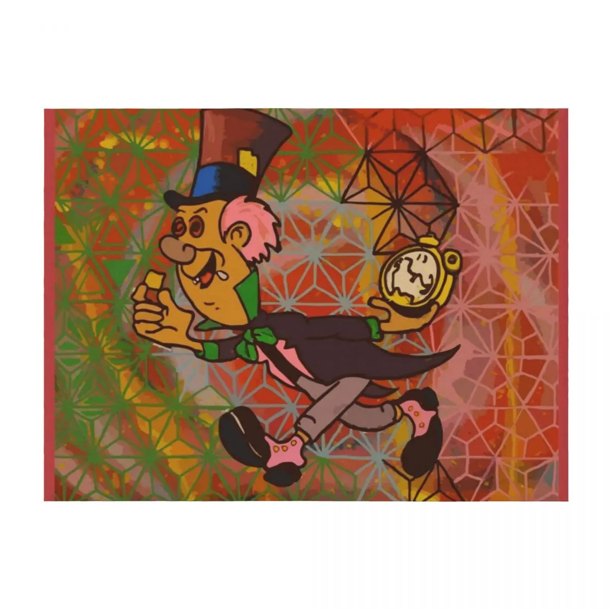 

mad hatter blotter Throw Blanket Custom Plush Thin Sleeping Bag Blankets