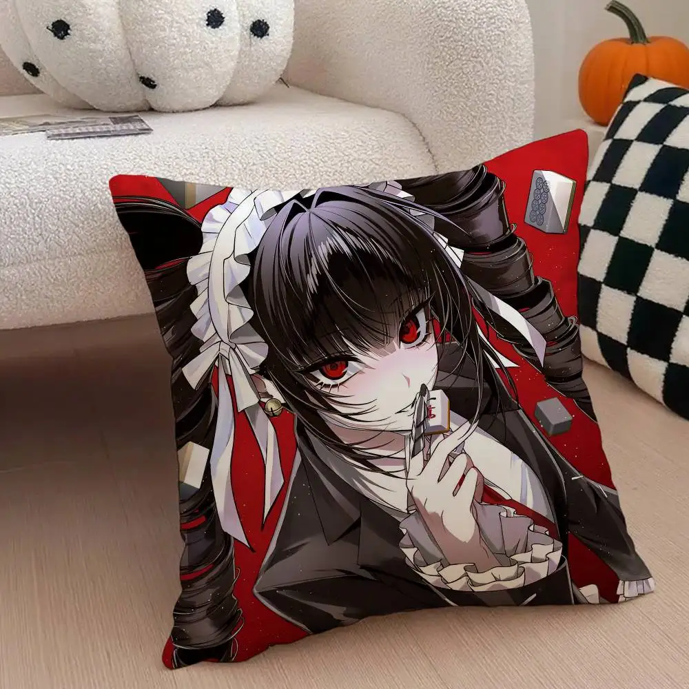 أنيمي KWaii D-Danganronpa كيس وسادة مكافحة الغبار المخدة غير مرئية سستة حريري قصير أفخم غطاء وسادة أريكة