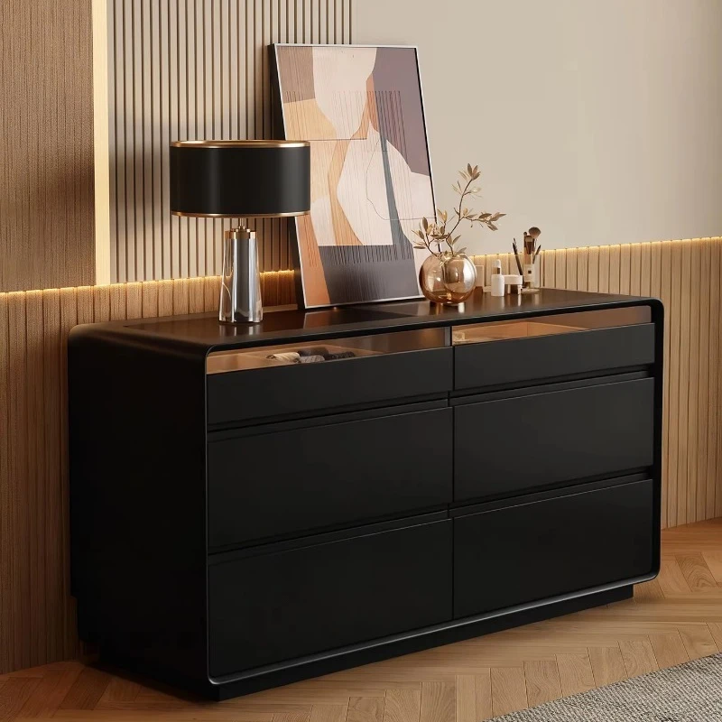 Simple solid wood bedside table light luxury household bedroom living room locker