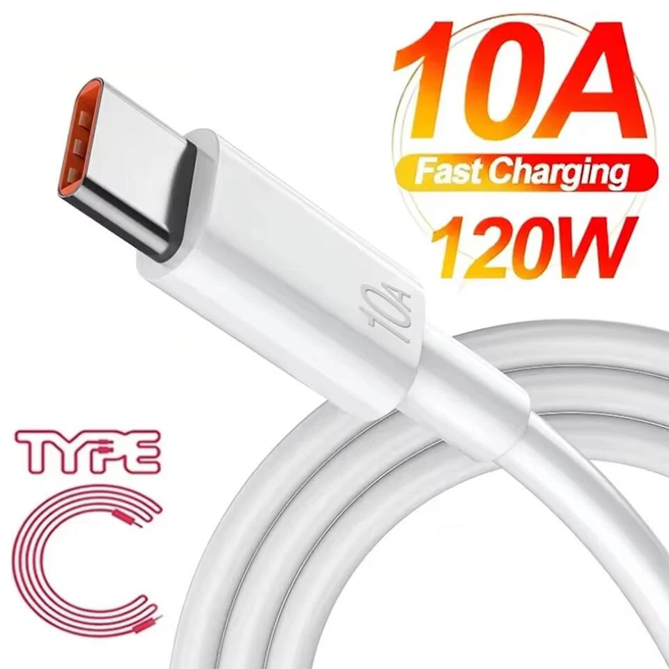 10A 120W Typ C Kabel Superschnelles Laden Ladegerät Datenkabel Hochgeschwindigkeits-Datenübertragung Datenkabel USB PD Typ C Schnellladekabel