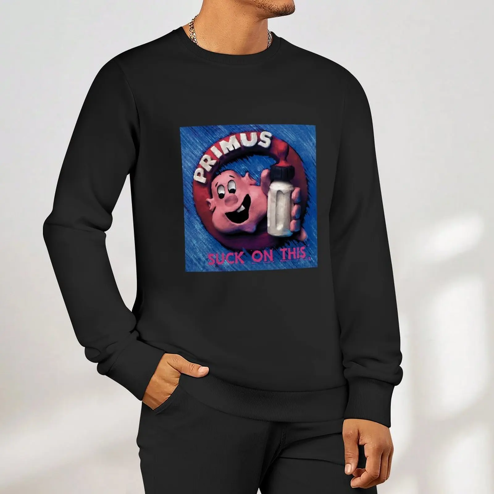 Suck on this Pullover graphic t shirts men autumn clothes anime clothing men's clothing oversize sweatshirts