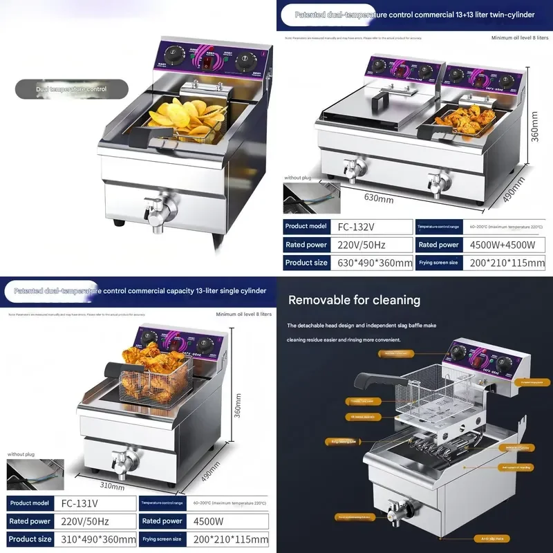 2026 Electric Deep Fryer Commercial Grade Single Tank for Startup Business or Mobile Food Truck Use
