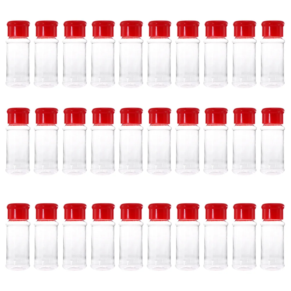 

30pcs Plastic Condiment Bottles Spice Jars Salt Shaker Pepper Container Mini Bottle Kitchen Bar Tool Storage Jar seasoning