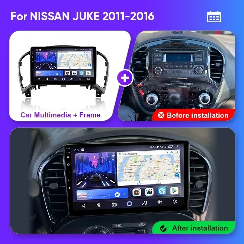 Android 13 Car Radio Multimedia Video Player For Nissan Juke YF15 2010- 2014 GPS Navigation 2 din Head Unit Carplay Auto 4G Wifi