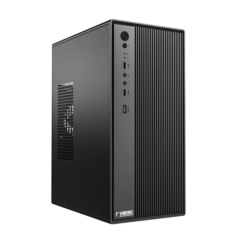 Mini Computer Case Desktop PC Tower For Micro-ATX/ITX Motherboard 250mm GPU Graphic Card Length 8cm Air Cooling Fans SSD+HDD..