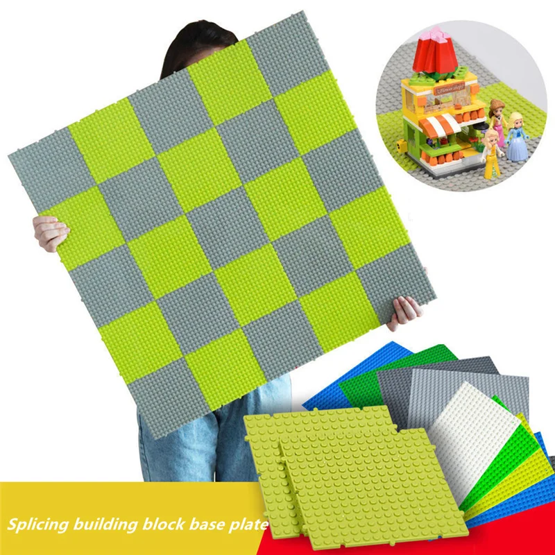 4pcs 16x16Dots Unlimit Splicing Building Block Base Plate DIY Classcial Bricks Baseplates Assembled Construction Fun Toys