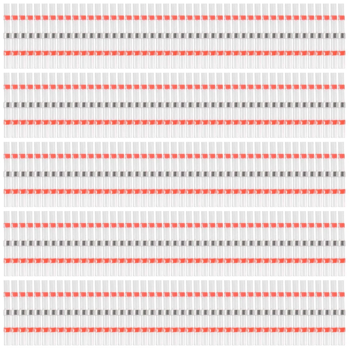 500 piezas 22-18 AWG conectores de cable de sellado de soldadura rojo conectores de cable impermeables termorretráctiles terminales eléctricos
