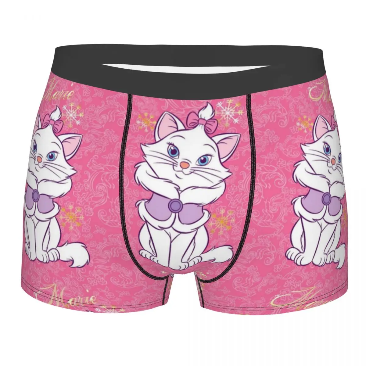 

Custom Funny Marie Cat Underwear Men Breathable Cartoon Animal Boxer Briefs Shorts Panties Soft Underpants For Male