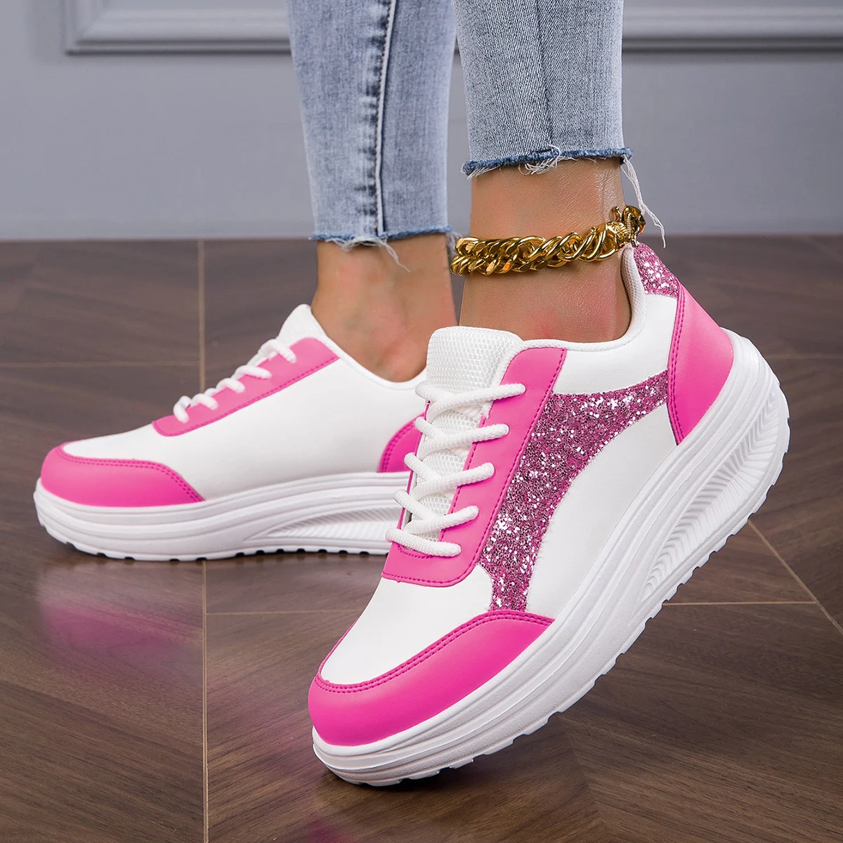 Shoes 2023 Women Running Spring Autumn Fashion White Breathable Embroidered Flower Lace-Up Casual Sneakers Zapatos De Mujer