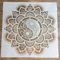 Nuevo molde de mandala artesanal de tamaño 30*30cm para pintar plantillas, álbum de fotos estampado, tarjeta de papel en relieve sobre madera, tela, pared
