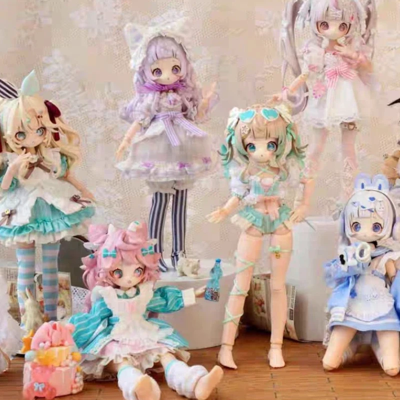 Wanmeng Sugary Dessert fête mobile huit points poupée boîte aveugle jouet Figurine pour les filles exquis ornement de bureau cadeau d'intérêt