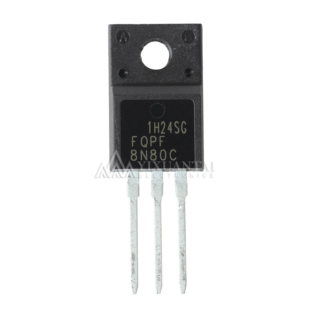 FQPF8N80C N-Channel QFET MOSFET 800V 8A 1.55�� TO-220F Low Gate Charge DMOS High Voltage Power Switching Transistor