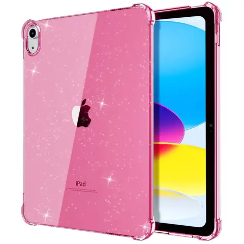 For iPad 11th 10th 9th 8th Generation Air Mini Pro 8.3 9.7 10.2 10.9 11 Shimmering Glittering Soft Silicone Case Airbag Shell