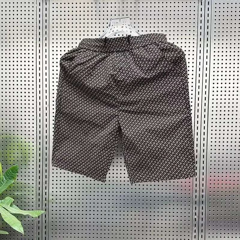 Men's Clothing Print Quick Dry Shorts Summer Stylish Straight Leg Casual Beach Pants Comfortable Pockets Breathable Lightweight