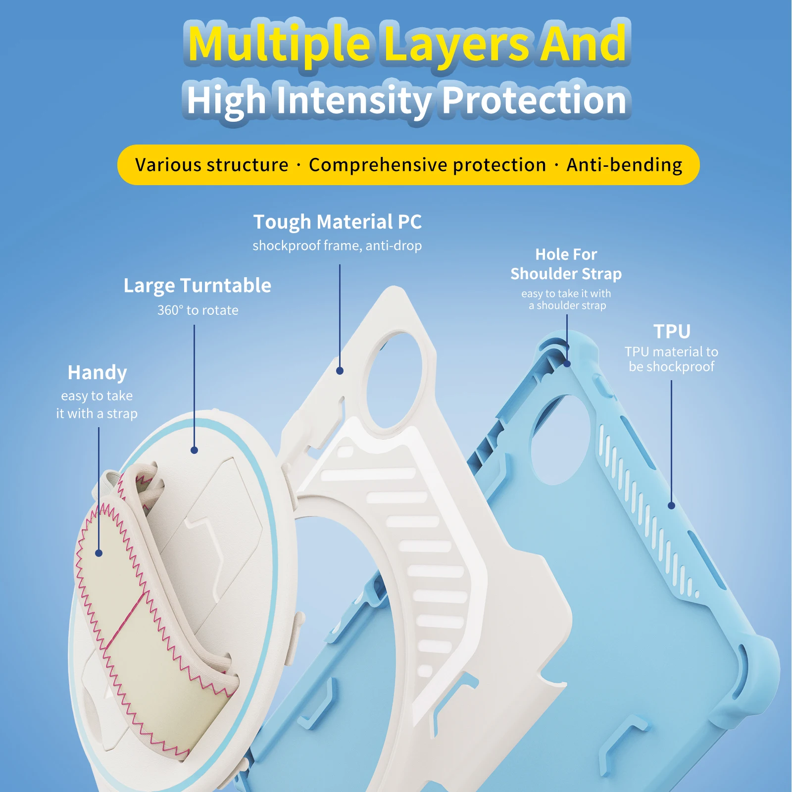 360 Rotating Hand Strap Case For Huawei MatePad 11 2023 2021 Pro 11 2024 2022 10.8 2021 2019 Kickstand Cover Shockproof