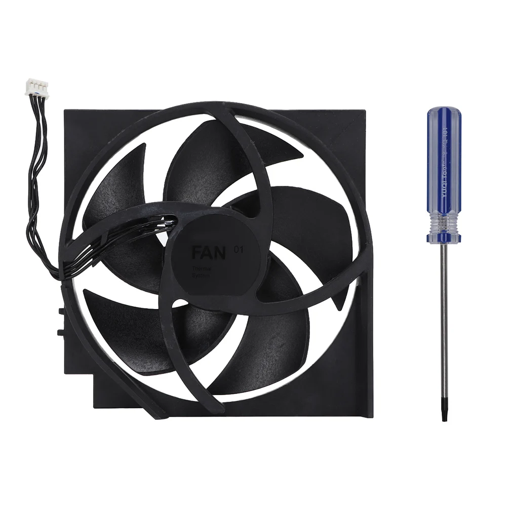 

Кулер для Xbox Охлаждающий вентилятор для Xbox ONE Прочный внутренний охлаждающий вентилятор из АБС-пластика для Xbox ONE S OEM 5 лопастей 4-контактный внутренний охлаждающий вентилятор