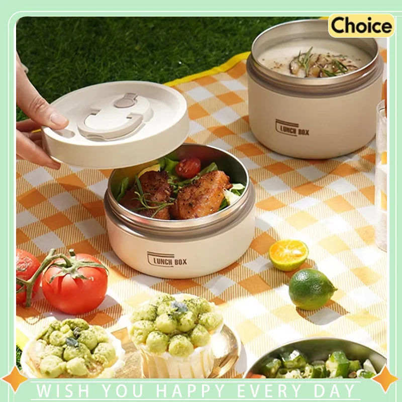 

1Pc Thermal Lunch Box Portable Leakproof Lunch Container Set Lunch Container Set Leakproof Snack Lunchbox with Spoon Fork