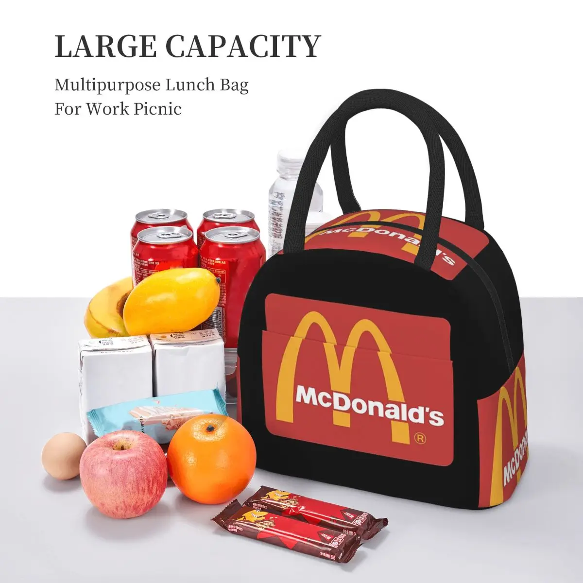 أكياس الغداء ماك دونالد معزول بينتو صندوق المحمولة حقيبة الغداء مانعة للتسرب نزهة أكياس حقيبة حرارية للمرأة أطفال المدرسة