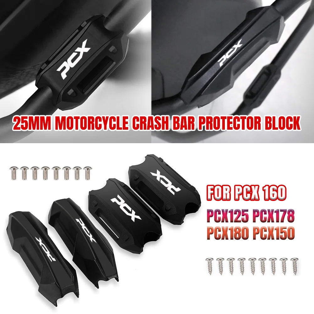 

Motorcycle Accessories Bumper Engine Guard 25MM Protect Block Crash Bar Decorative For HONDA PCX 160 PCX125 PCX178 pcx180 PCX150