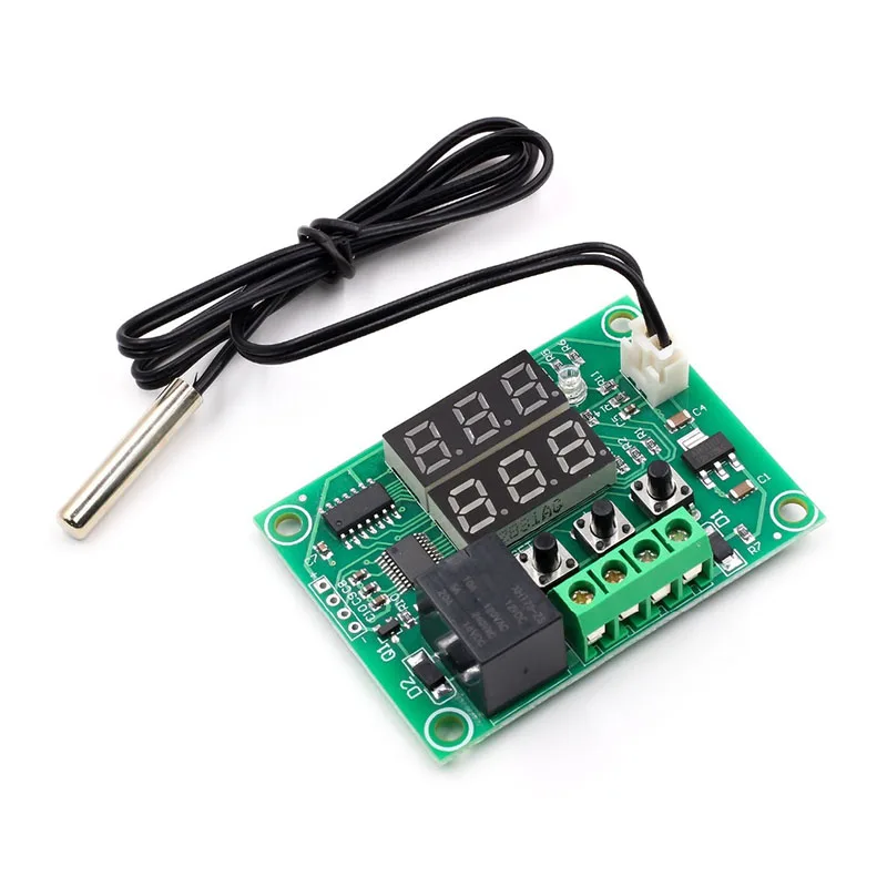 Freies Verschiffen W1219 DC 12V Dual LED Digital Display Thermostat Temperatur Controller Switch Control Relais NTC Sensor Modul