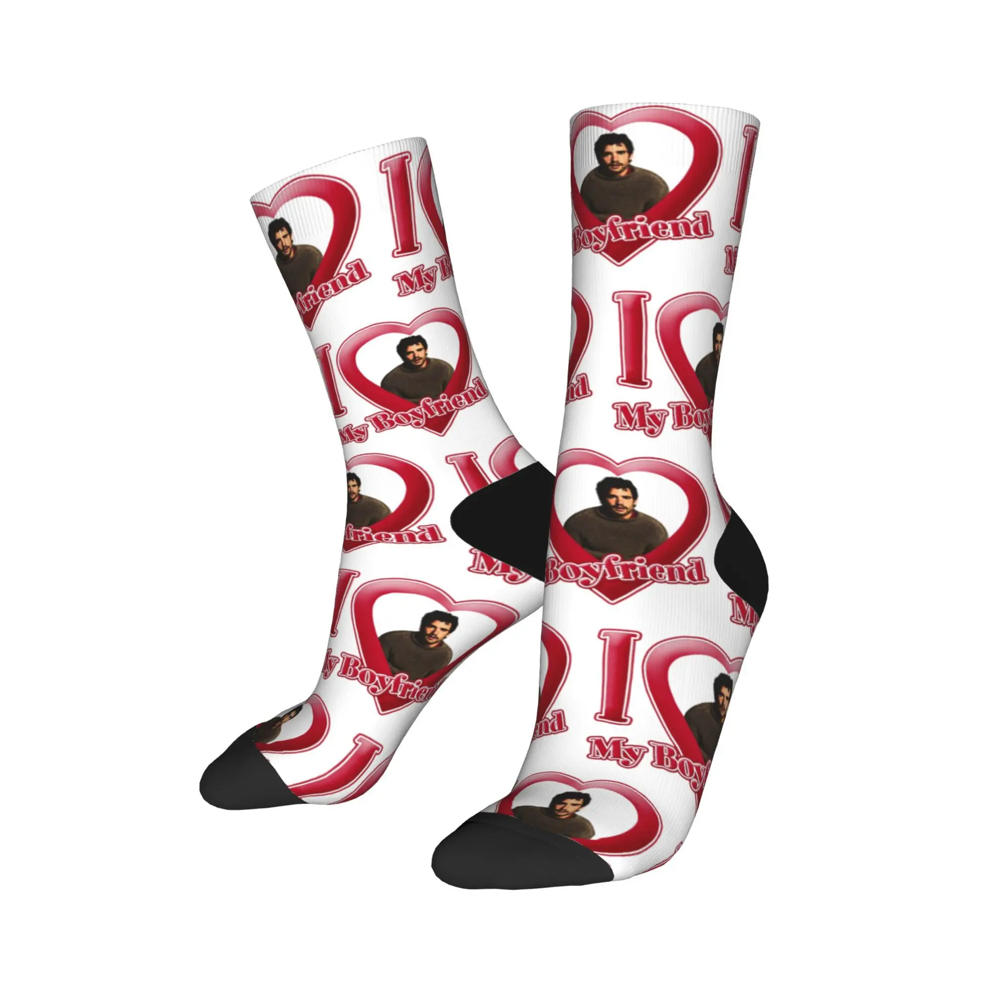 

Happy Funny Men's Socks Novelty David Corenswet I Love My Boyfriend Sock Skateboard Women's Socks Spring Summer Autumn Winter