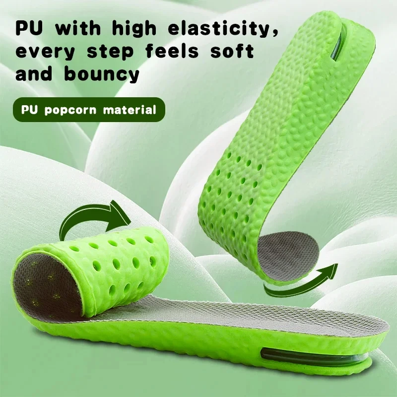 1 زوج العظام الارتفاع زيادة نعل للأقدام الرياضية وسادة هوائية الراحة التهاب اللفافة الأخمصية منصات امتصاص الصدمات #6