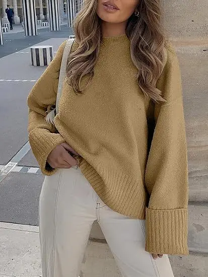 

Свитера Джемперы Пуловеры Женские Damen For Pink Смешанный цилиндрический узор Обычный BF Y2K Деловая встреча Геометрический Современный Простой