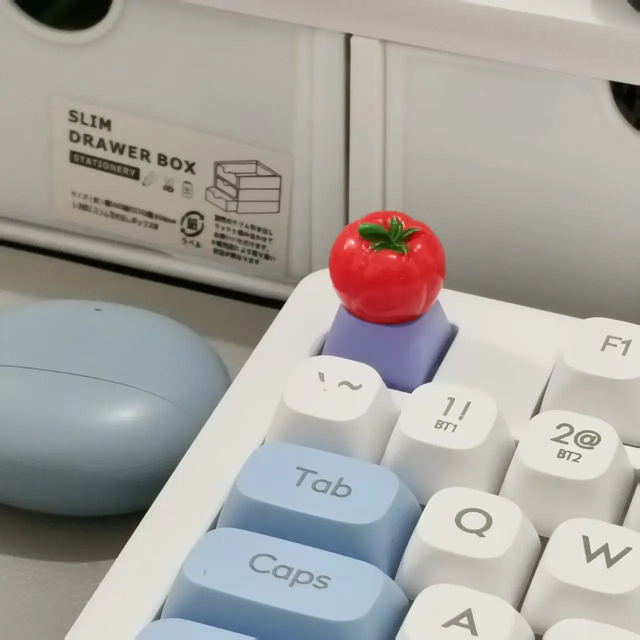 Simulation Cute Small Tomato Keyboard DIY Patch,3d Cartoon Fruit Car Decorations,Crafts Home Decoration