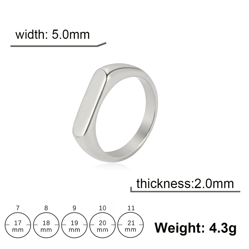Skyrim Stainless Steel Signet Ring for Men