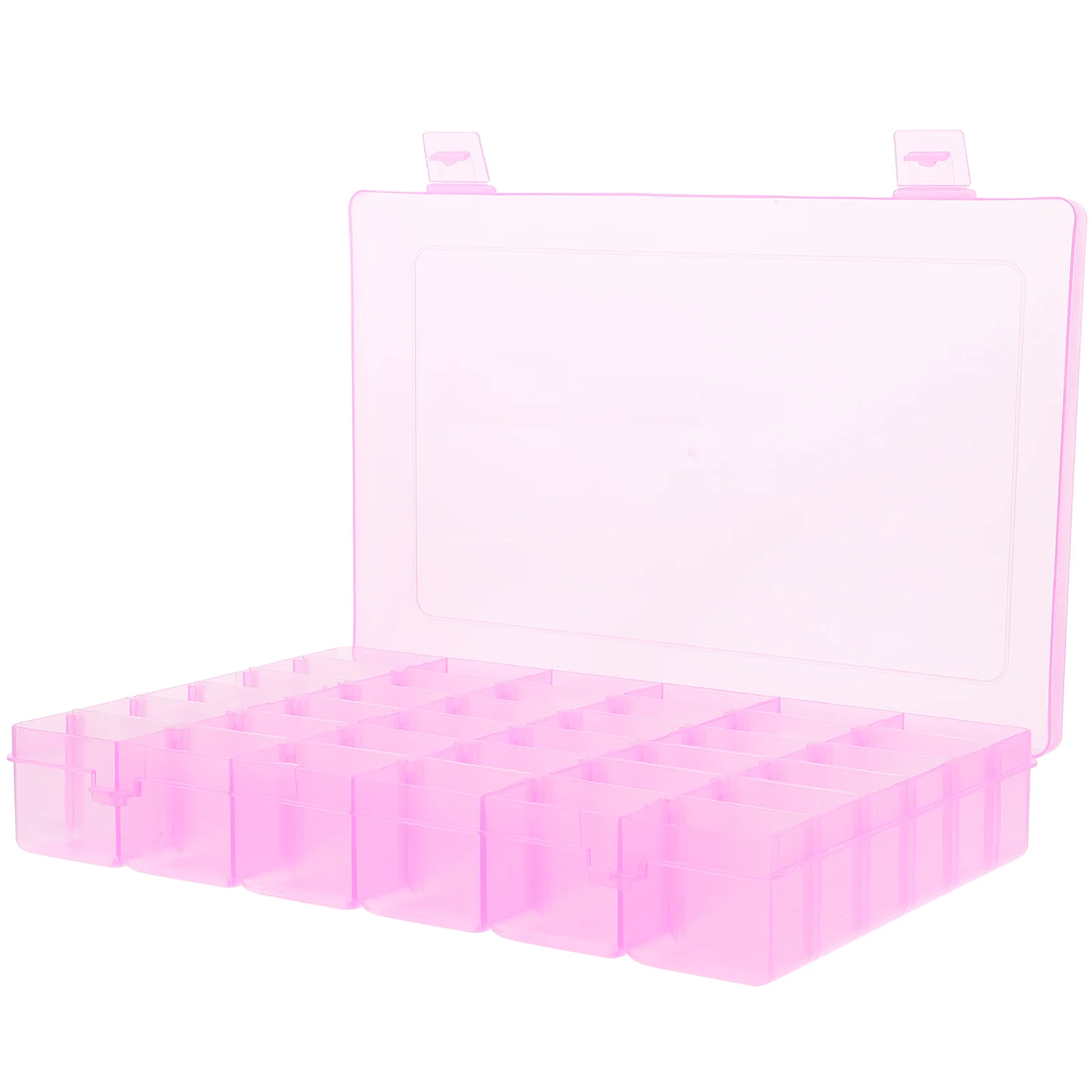 

Clear Pink Organizing Containers Storage Box Toiletries Craft Organizer Bins Travel
