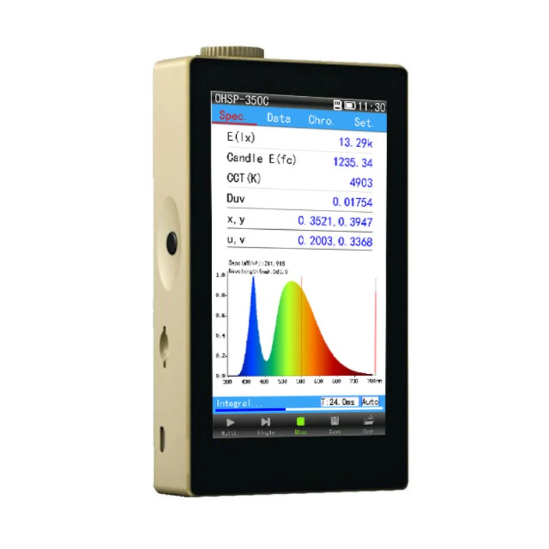 LED Light Lux Meter Factory Price Intelligent Digital Luxmeter OHSP350C 380-780nm  Accuracy  optical spectrum analyzer