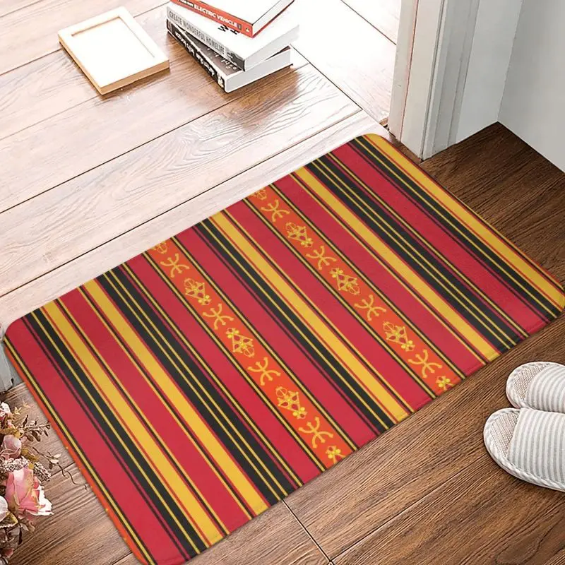 Z Imazighen Kabyle Jewelry Doormat Non-Slip Kitchen Bathroom Mat Toilet Floor Door Entrance Carpet Rug