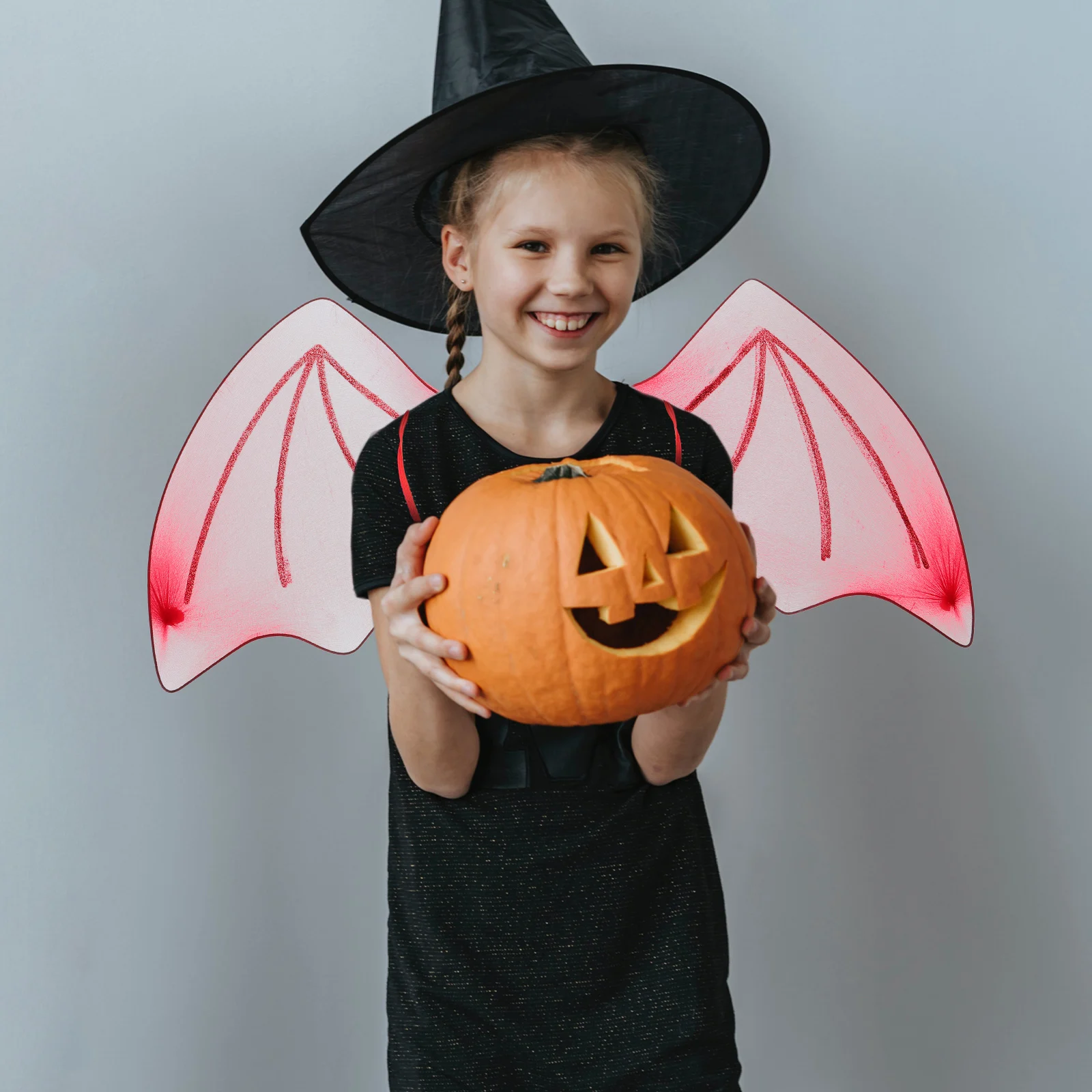 

Wings Halloween Cosplay Photo Prop for Costume Silk Screen Metal Bat Theme Party Supplies