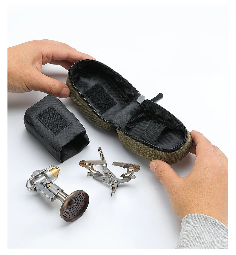 CAMPINGMOON XD-2F-B حقيبة تخزين صغيرة خارجية متعددة الوظائف تخزين موقد صغير مع أكياس قماش بطانة قابلة للفصل للتخييم