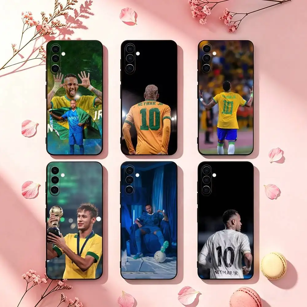 Football Hot Selling NeymarJr 10 Phone Case For Samsung Galaxy A73,A72,A71,A70,A53,A52,A51,Others Soft Black Cover