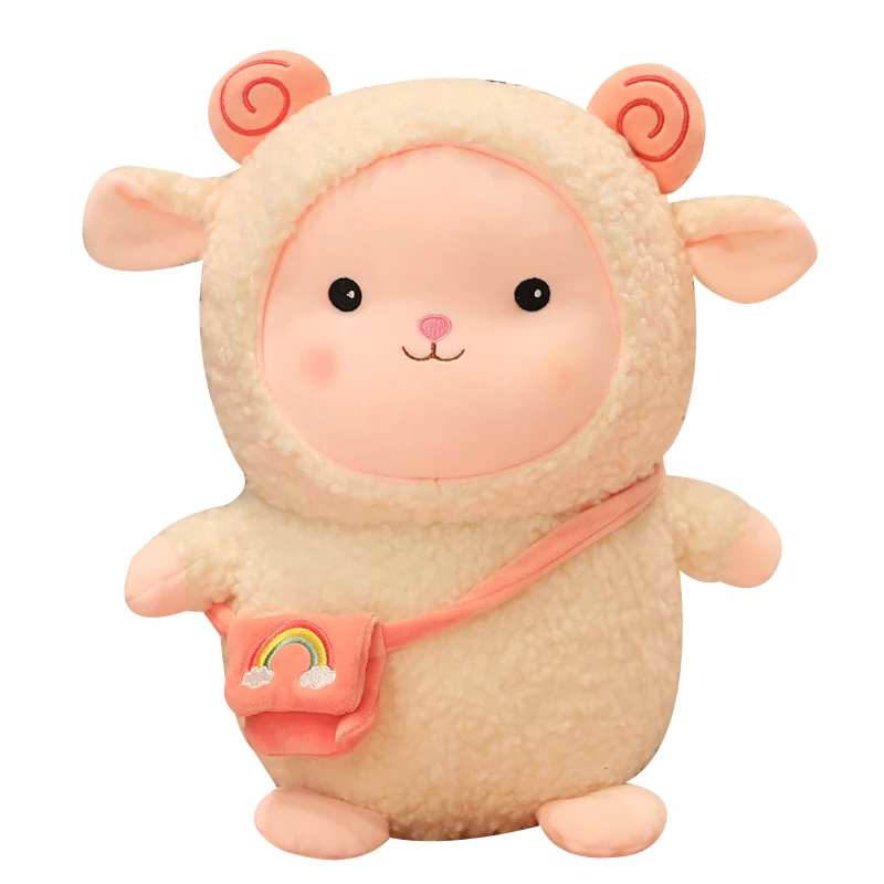 

20/30/40CM Kawaii Plush Alpaca Toys Cute Rainbow Alpacasso Pillow Sheep Dolls With Backpack Stuffed Soft For Girls Baby Gifts