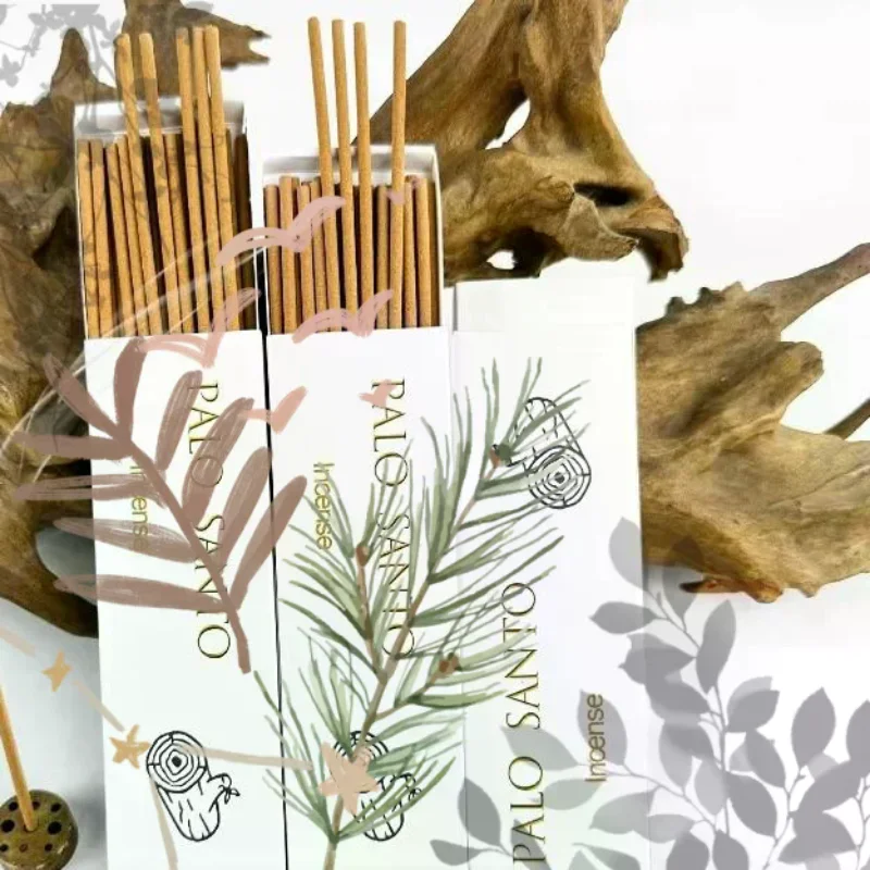 35Pcs High-Grade Palo Santo Incense Sticks With A Diameter Of 2.7mm With Long Lasting Calming Scent For Home Relaxation Yoga