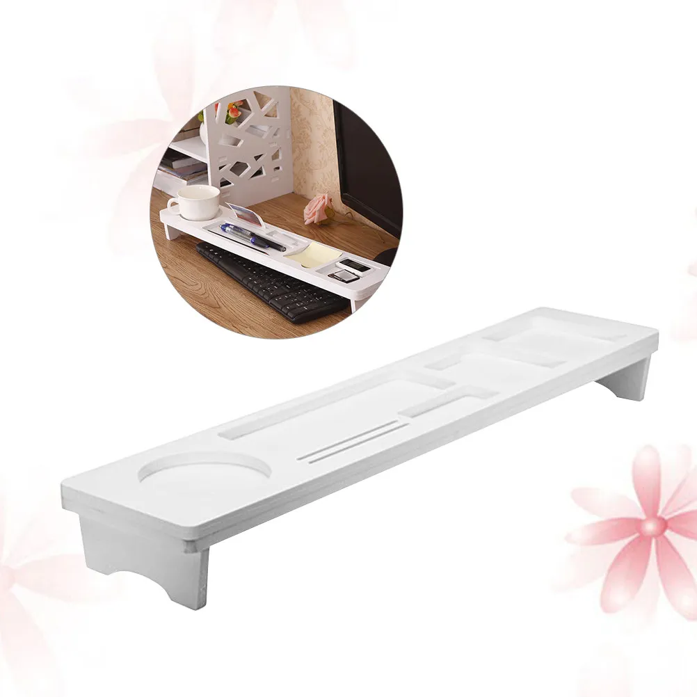 Floating Keyboard Shelf Removable Desktop Holder Organizer For Gaming Computer Desk Gamers Seven Compartments Storage