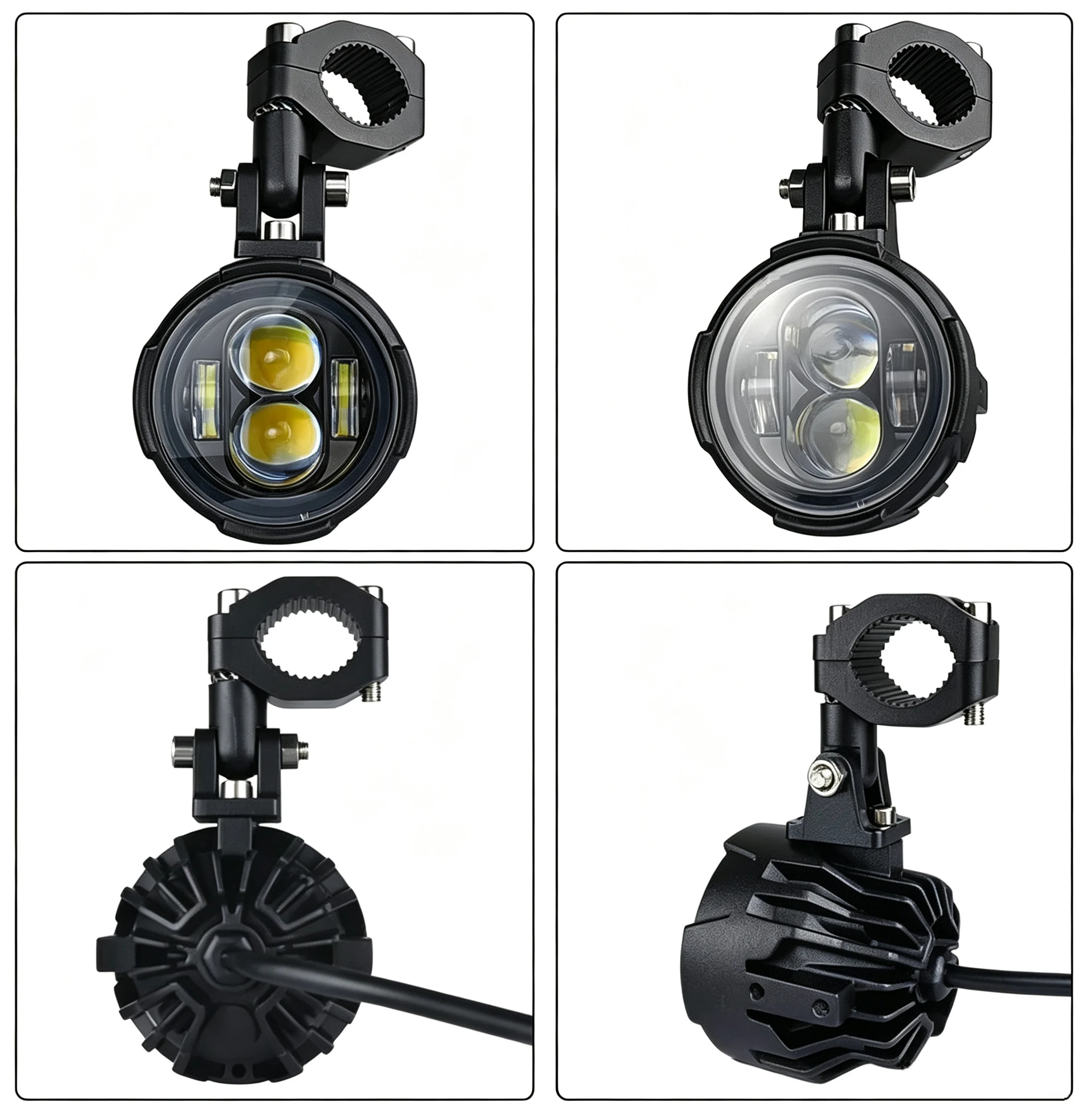 Motorcycle Headlight Fog Lights LED External Auxiliary Fog Lamp For Moto/Electric Bike Waterproof IP67 3000LM E-Mark E24