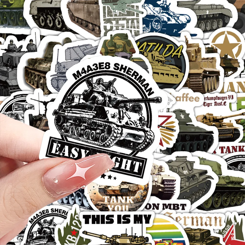 

10/30/60PCS Cool Tank Stickers Cartoon Personalized Creative Doodle Waterproof Decal Kids Toy Gifts for Skateboard Refrigerator