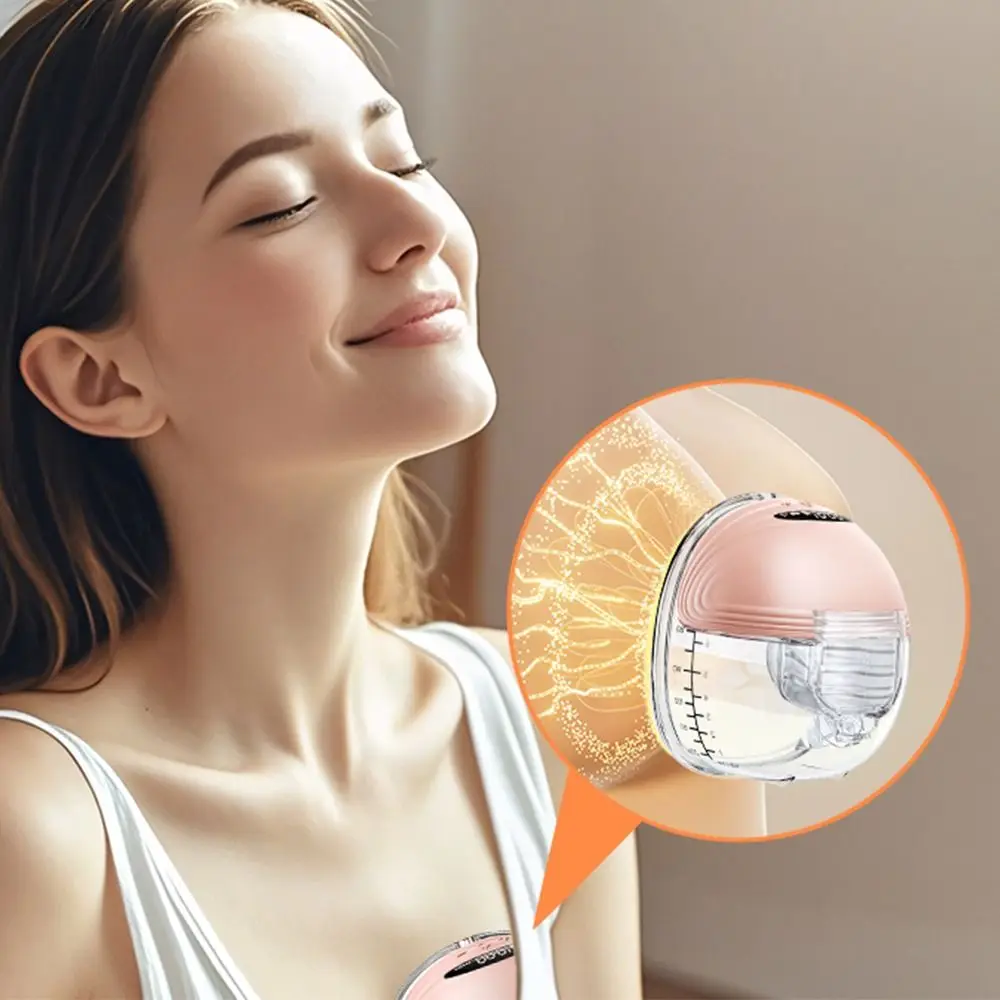 

Портативный носимый электрический молокоотсос без BPA, комфортный, для кормления без помощи рук, для сбора молока