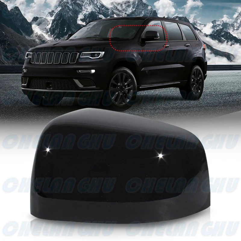 

For Jeep Grand Cherokee/Dodge Durango 2011 2012 2013 2014 2015 2016 2017 2018 2019 Left side Black Painted Mirror Housing Cover