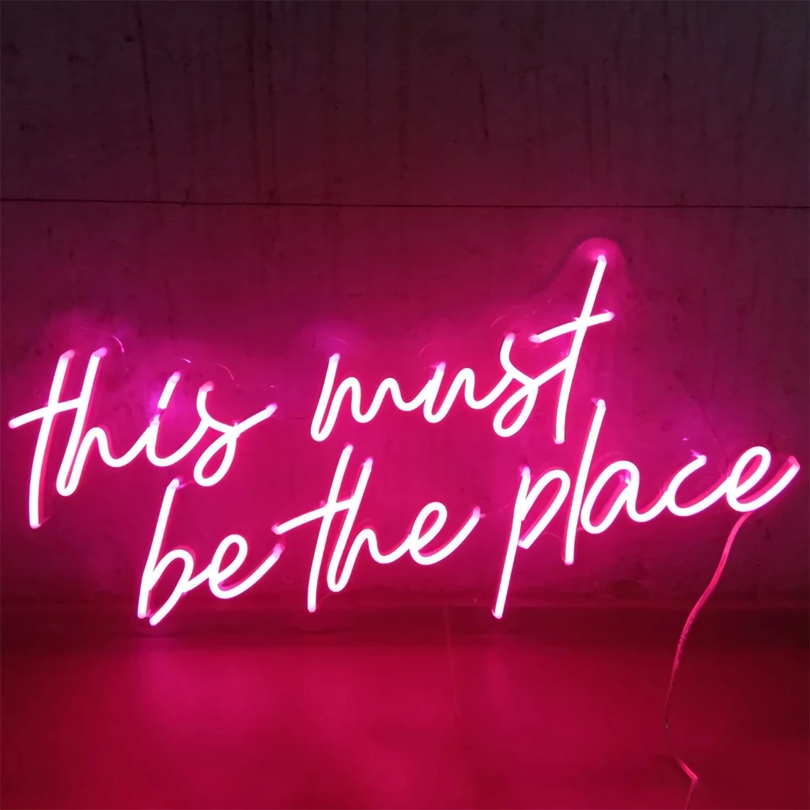 

This Must Be the Place Neon Sign Gorgeous Neon Wall Decor Stylish Wall Art Welcoming Neon Sign Minimalist Wall Art Decor