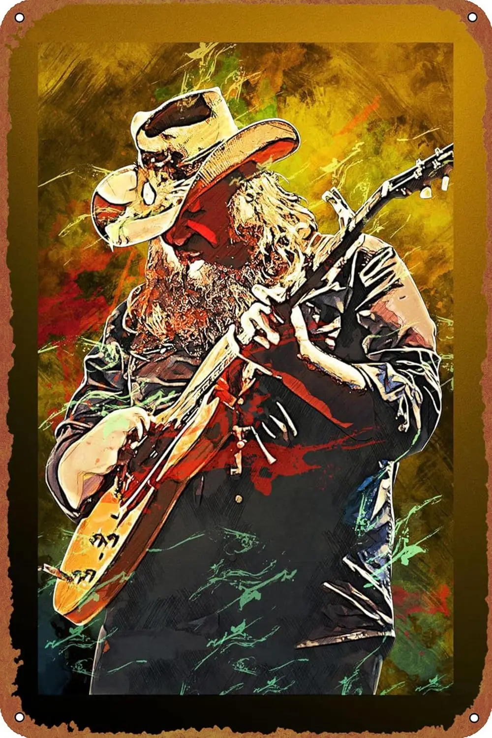 Artist1 Chris Stapleton Metal Tin Sign Poster Vintage Art Wall Decor 12 x 8 inch