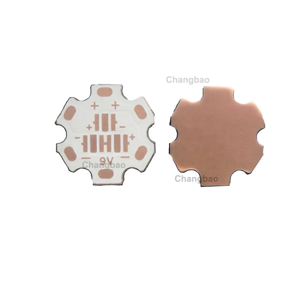 20pcs/lot 9V 20mm 3Leds Series 3535SMD High Power Leds Thermoelectric separation Copper Substrate PCB