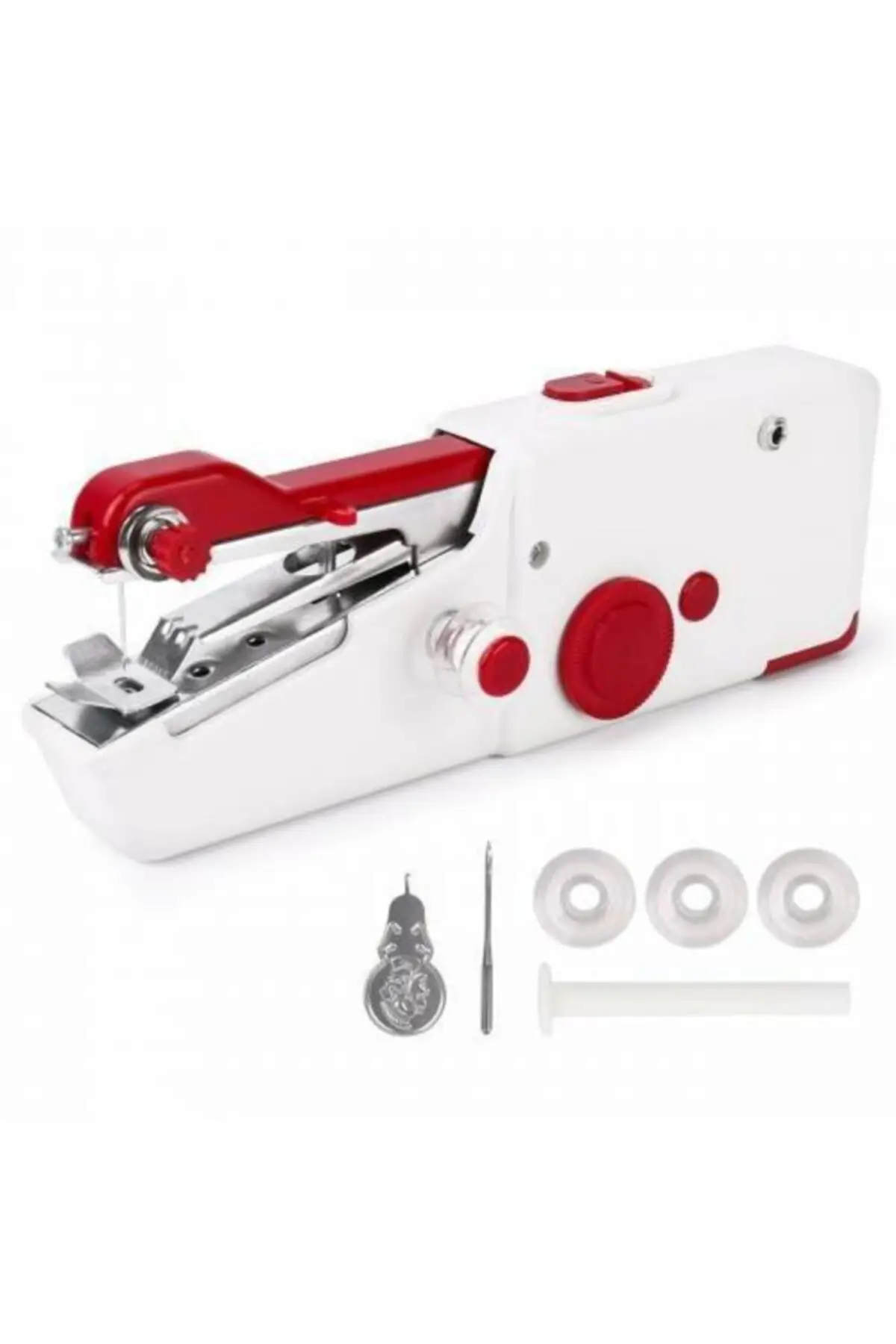 

SINGER Hand Sewing Machine Mini Portable Household Stitch Fabric Jeans Felt Leather DIY Clothes Cordless Needlework Set Repairs