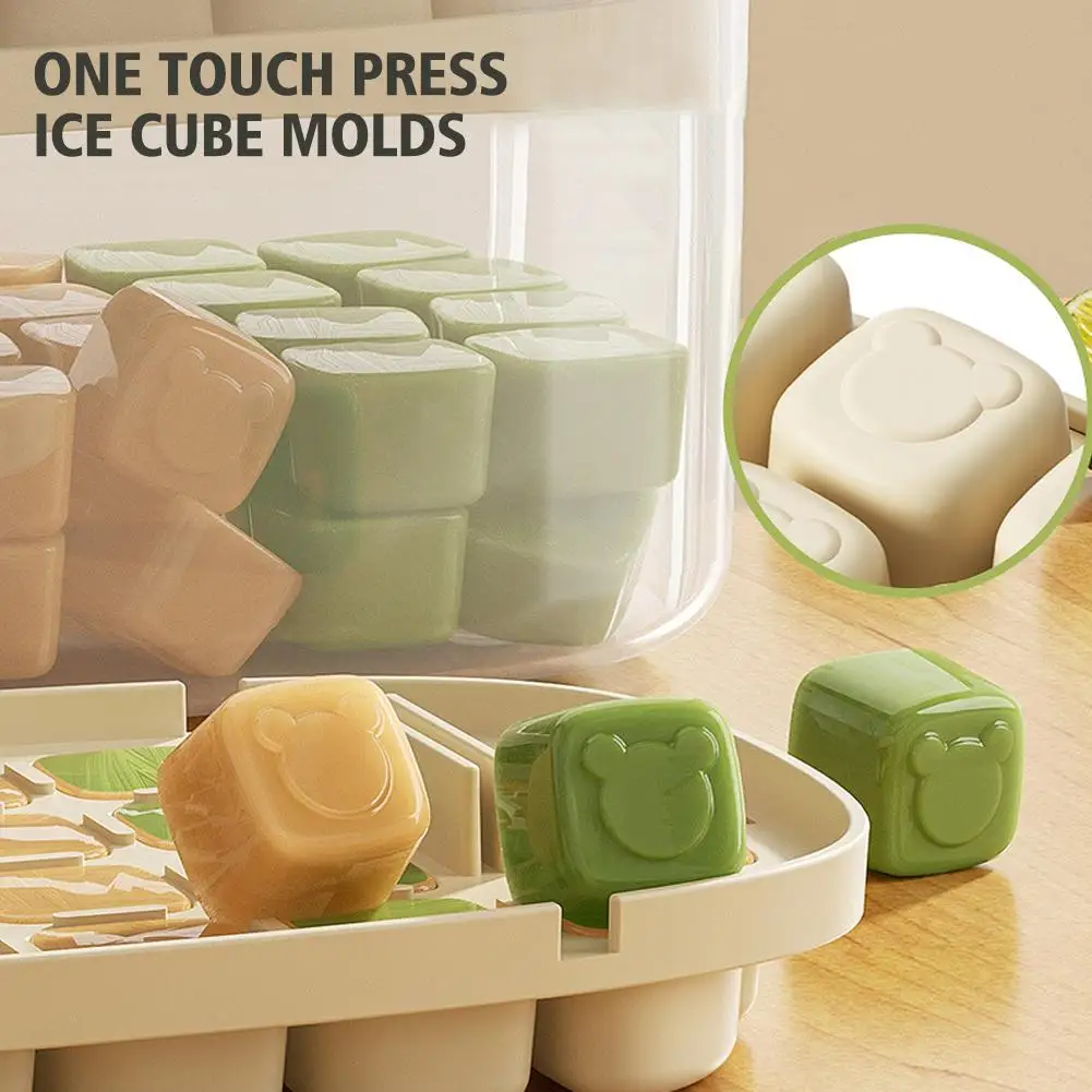 Press Ice Tray Mold Household Storage Artifact To Cube Easy Model Ice Quick-freezing Ice Release Box R6Q9