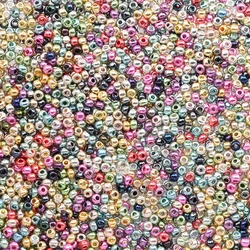 50Grams Czech Metallic Plated Czech Beads 2Mm Uniform Opaque Round Spacer Beads for Diy Charms Sewing Suppliers