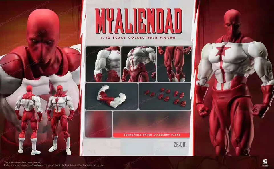 New ZOOMRIG Studio ZR-001 TN-001 1/12 MYALIENDAD Action Figure