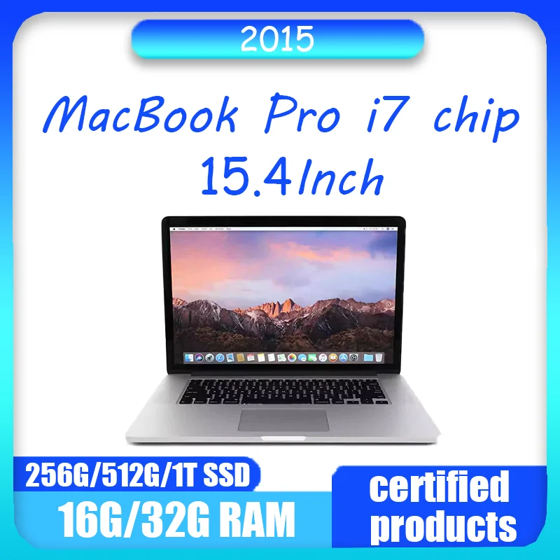 

2015 Laptop MacBook Pro i7 chip 15.4-inch 16GRAM/256GB/512GB/1TB SSD Retina display Laptop MacBook Pro i7 WiFi Bluetooth genuine